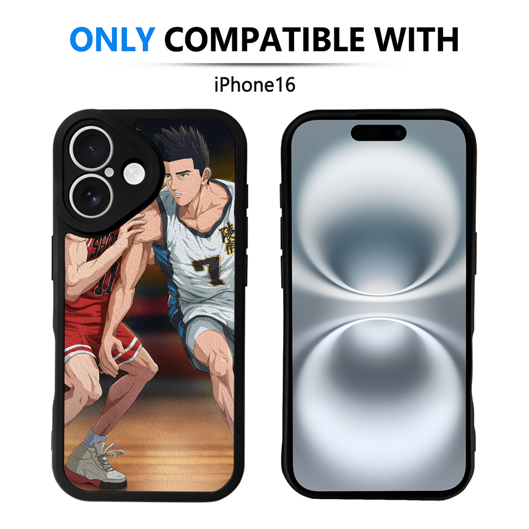 （画像用） SLAM DUNK／スラムダンク 【iPhone 16シリーズ対応】シリコンスマホケース（レザー調） 材質：シリコン